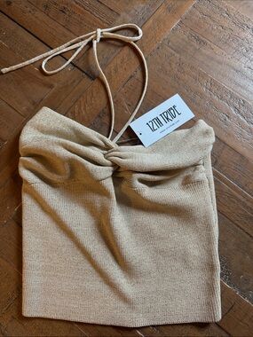 12th Cherished Gold Lurex Halter Top